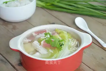 Bean tofu meatball soup