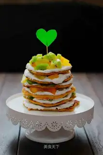Cake of groceries