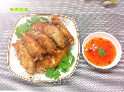 The fried chicken's wing