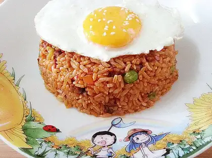 Home making pickles and rice