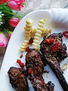 Air-cooked lamb chops