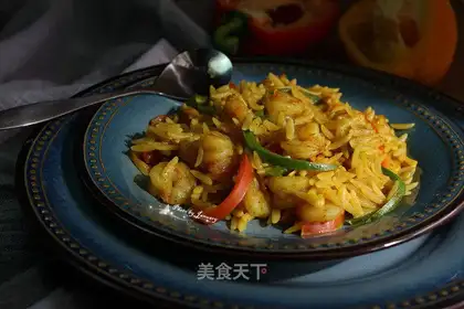 Curry shrimp pasta