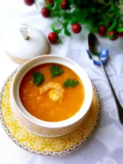 Shrimp pumpkin soup