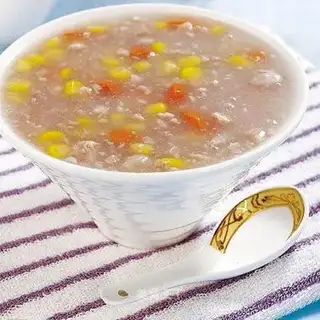 Wild rice corn and vegetable congee