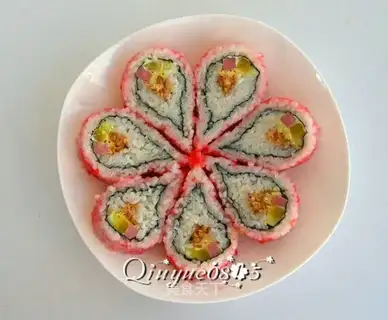 Flipping cherry sushi