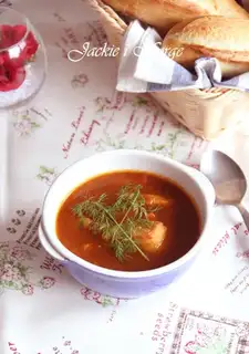 Tomato cod soup