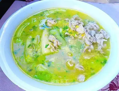Gold soup, meatloaf