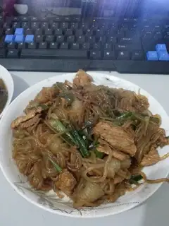 Tastes fried meat