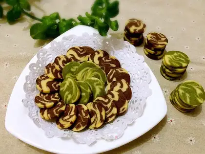 Nice double marble cookies