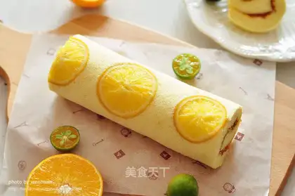 Orange cake roll