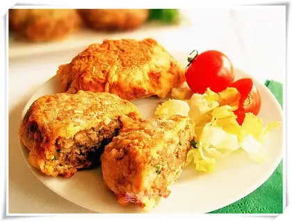 Fried beef cake