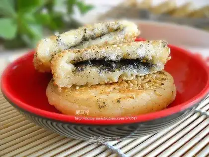 Yam sesame cake
