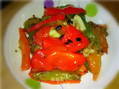 Dry stir-fried red peppers
