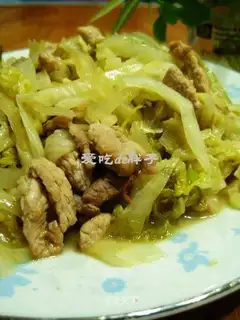 Pork shredded with pickled cabbage