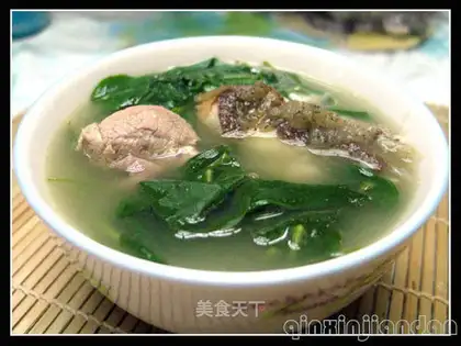 Fishtail wolfberry leaf soup