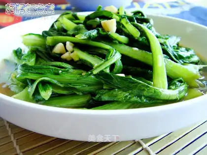 Garlic oil and wheat vegetables