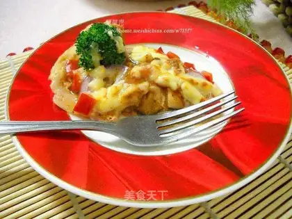 Microwave lazy pizza