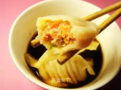 Mutton and carrot dumplings