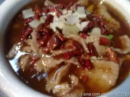 boiled pork slices