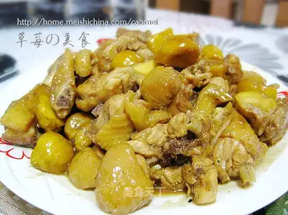 Roast chicken with chestnut