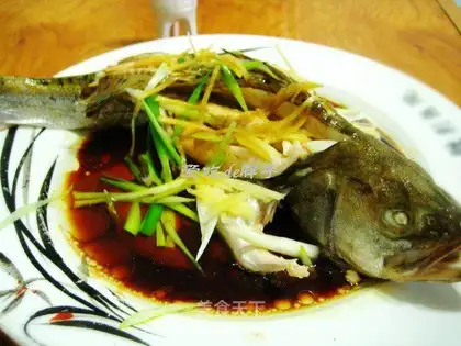 steamed bass
