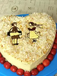 Hand-painted cake