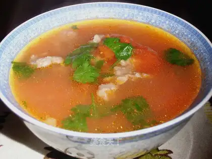 Tomato beef soup