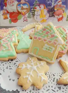 Christmas frosting cookies
