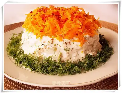 Potato carrot salad cake