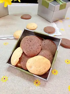 Double-coloured protein pie