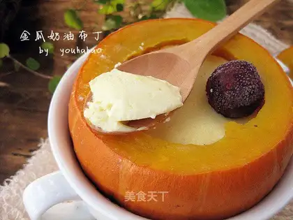 Goldmelon butter pudding