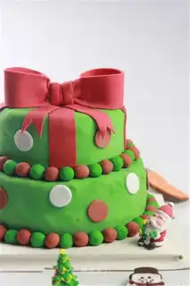 Christmas candy cake