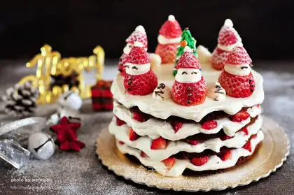 Christmas Snowman naked cake