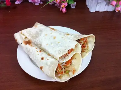 Bean bud carrot burrito