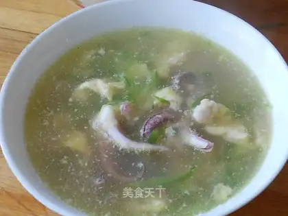 Plum cucumber egg soup