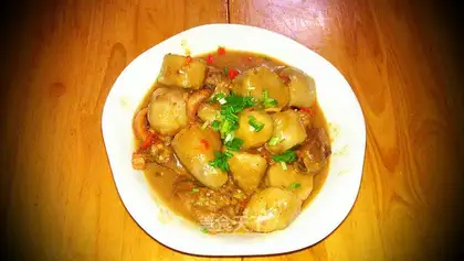 Potato ink steak