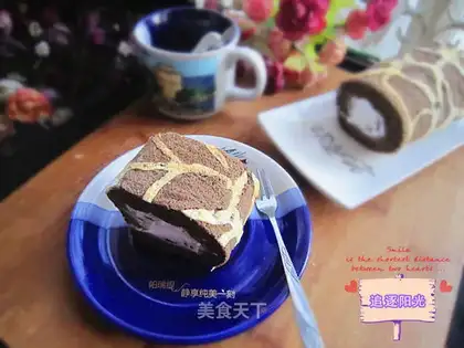 A giraffe cake roll