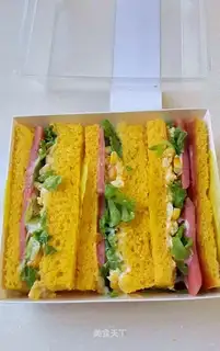 Pumpkin corn salad sandwich
