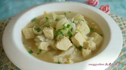 Frozen tofu soup