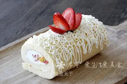 Swiss fruit cake roll