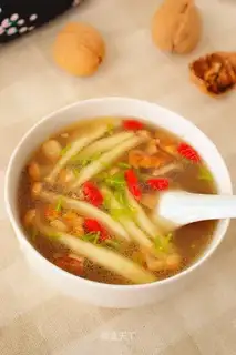 Crab mushroom pecan soup