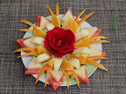 The fruit platter is so glamorous