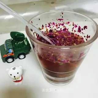 Homemade rose tea