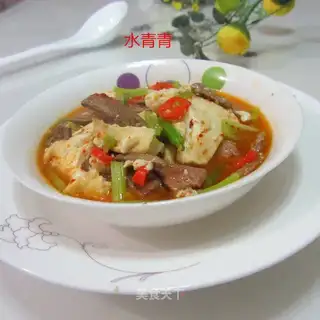 Pork liver and tofu
