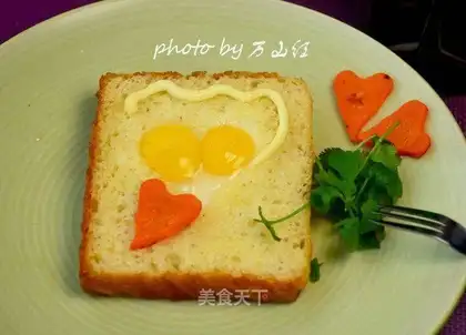 The quail egg toast