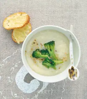 A piece of celery soup