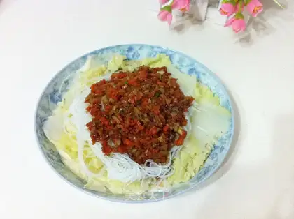 Garlic fan cabbage