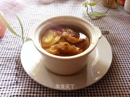 Black rice and chicken soup