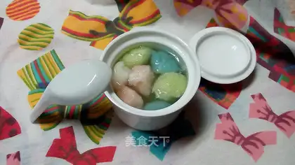 Colored fish balls