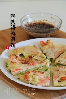 Korean seafood pancakes